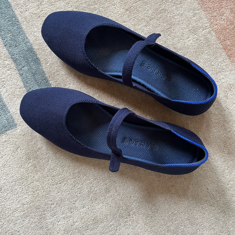 Rothy's Blue Mary Jane Shoes size 8